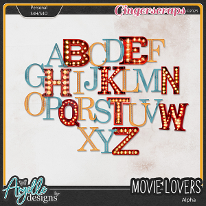 "Movie Lovers" Alpha by Angelle Designs "Movie Lovers" Alpha by Angelle Designs