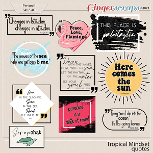 Tropical Mindset Quotes by ScrapChat Designs