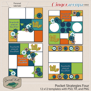 Pocket Strategies Four Template Set by ScrapChat Designs