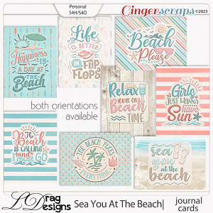 Sea You At The Beach: Journal Cards by LDragDesigns