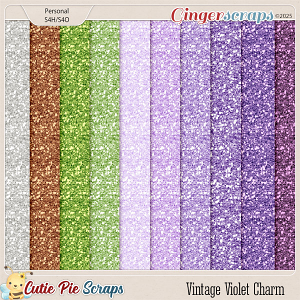 Vintage Violet Charm Glitter Papers Vintage Violet Charm Glitter Papers
