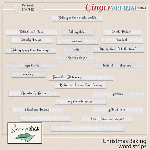 Christmas Baking Word Strips by ScrapChat Designs