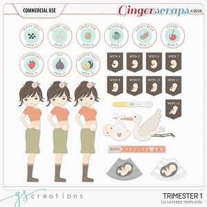 Trimester 1 Layered Templates (CU) by GS Creations