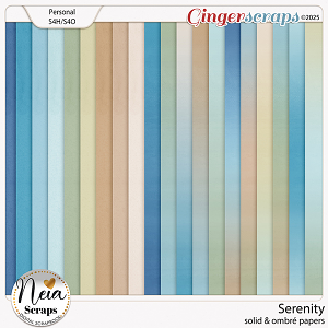Serenity - Solid & Ombré Papers - by Neia Scraps