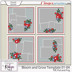 Bloom and Grow Templates 01-04 by Scrapbookcrazy Creations Bloom and Grow Templates 01-04 by Scrapbookcrazy Creations
