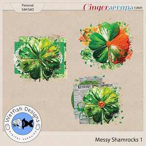 Messy Shamrocks by Wetfish Designs