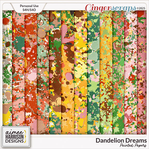 Dandelion Dreams Painted Papers by Aimee Harrison Dandelion Dreams Painted Papers by Aimee Harrison