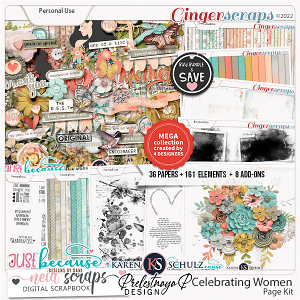 Celebrating Women - Bundle - by , Neia Scraps, JB Studio, Karen Schulz, Preletsnaya P 