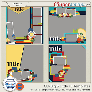 CU- Big & Little 13 Templates by Miss Fish