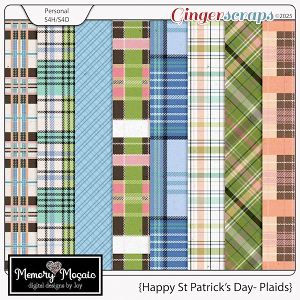 Happy St Patrick's Day-Plaids by Memory Mosaic