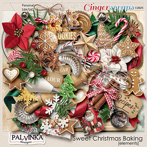 Sweet Christmas Baking Elements by Palvinka Designs