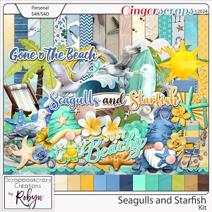 Seagulls and Starfish Kit by Scrapbookcrazy Creations