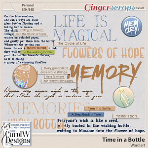 Time in a Bottle-Word art