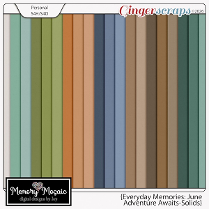 Everyday Memories: June - Adventure Awaits Solids by Memory Mosaic