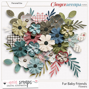 Fur Baby Friends - Flowers - by Neia Scraps