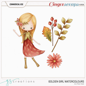 Golden Girl Watercolour (CU) by GS Creations