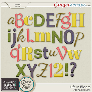 Life in Bloom Alpha Sets by Aimee Harrison and Chere Kaye Designs