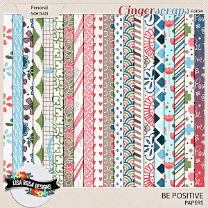 Be Positive - Papers by Lisa Rosa Designs