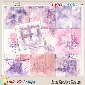 Artsy Creative Sewing Painted Papers