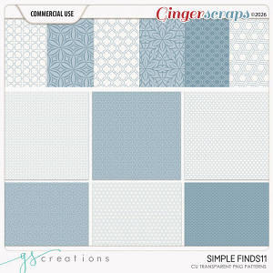Simple Finds 11 Patterns (CU) by GS Creations