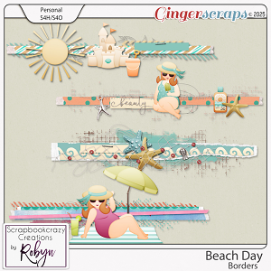 Beach Day Borders by Scrapbookcrazy Creations