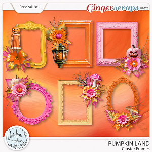 Pumpkin Land Cluster Frames by Ilonka's Designs