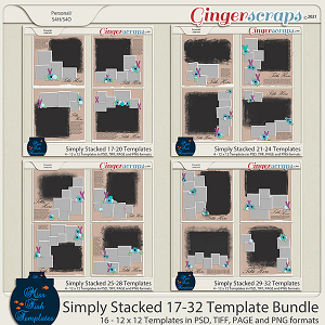 Simply Stacked 17-32 Template Bundle by Miss Fish
