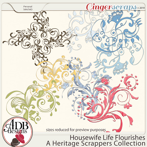 Housewife Life Flourishes by ADB Designs