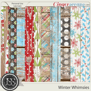 Winter Whimsies Worn Wood Papers