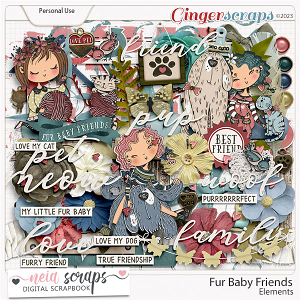 Fur Baby Friends - Elements - by Neia Scraps