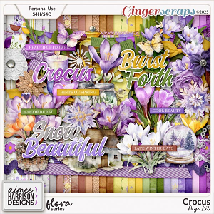 Crocus Page Kit by Aimee Harrison