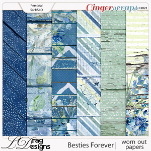 Besties Forever: Worn Out Papers by LDragDesigns