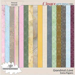  Grandmas Love Extra Papers - by Adrienne Skelton Designs 