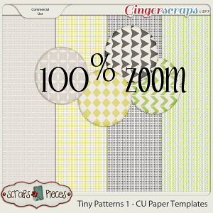 Tiny Patterns 1 CU Paper Templates - Scraps N Pieces
