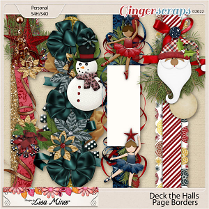 Deck the Halls Page Borders from Designs by Lisa Minor
