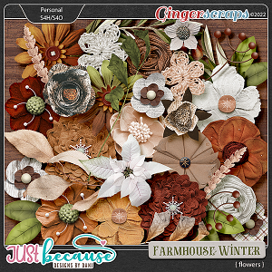 Farmhouse Winter Flowers by JB Studio