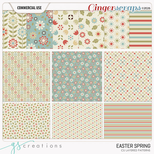 Easter Spring Layered Patterns (CU) by GS Creations