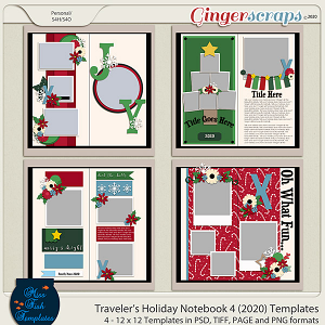 Holiday Travelers Notebook 4 Templates by Miss Fish