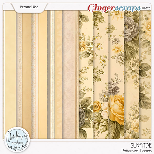 Sunfade Patterned Papers by Ilonka's Designs
