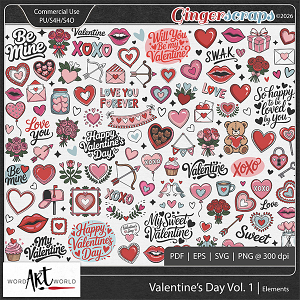 Valentine's Day Vol 1 CU Elements Valentine's Day Vol 1 CU Elements