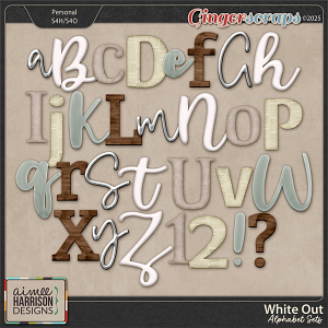 White Out Alphabet Sets by Aimee Harrison