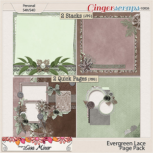 Evergreen Lace Page Pack from Designs by Lisa Minor