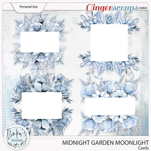 Midnight Garden Moonlight Cards by Ilonka's Designs