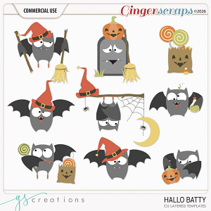Hallo Batty Layered Templates (CU) by GS Creations