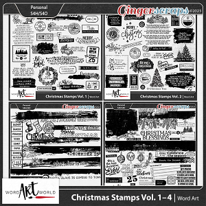 Christmas Stamps Vol. 1–4 Word Art