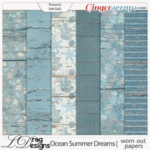 Ocean Summer Dreams: Worn Out Papers by LDragDesigns