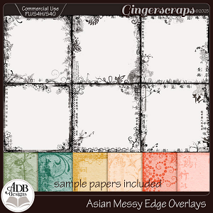Asian Messy Edge Overlays & Papers by ADB Designs - CU/PU