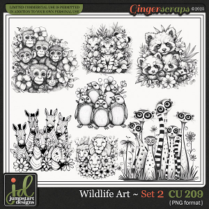CU & PU 209 ~ Wildlife Art ~ SET 2