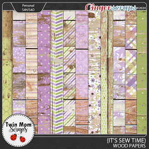 It's Sew Time - WOOD PAPERS by Twin Mom Scraps