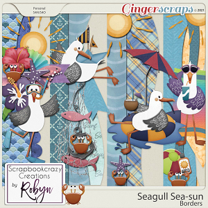 Seagull Sea-Sun Borders by Scrapbookcrazy Creations